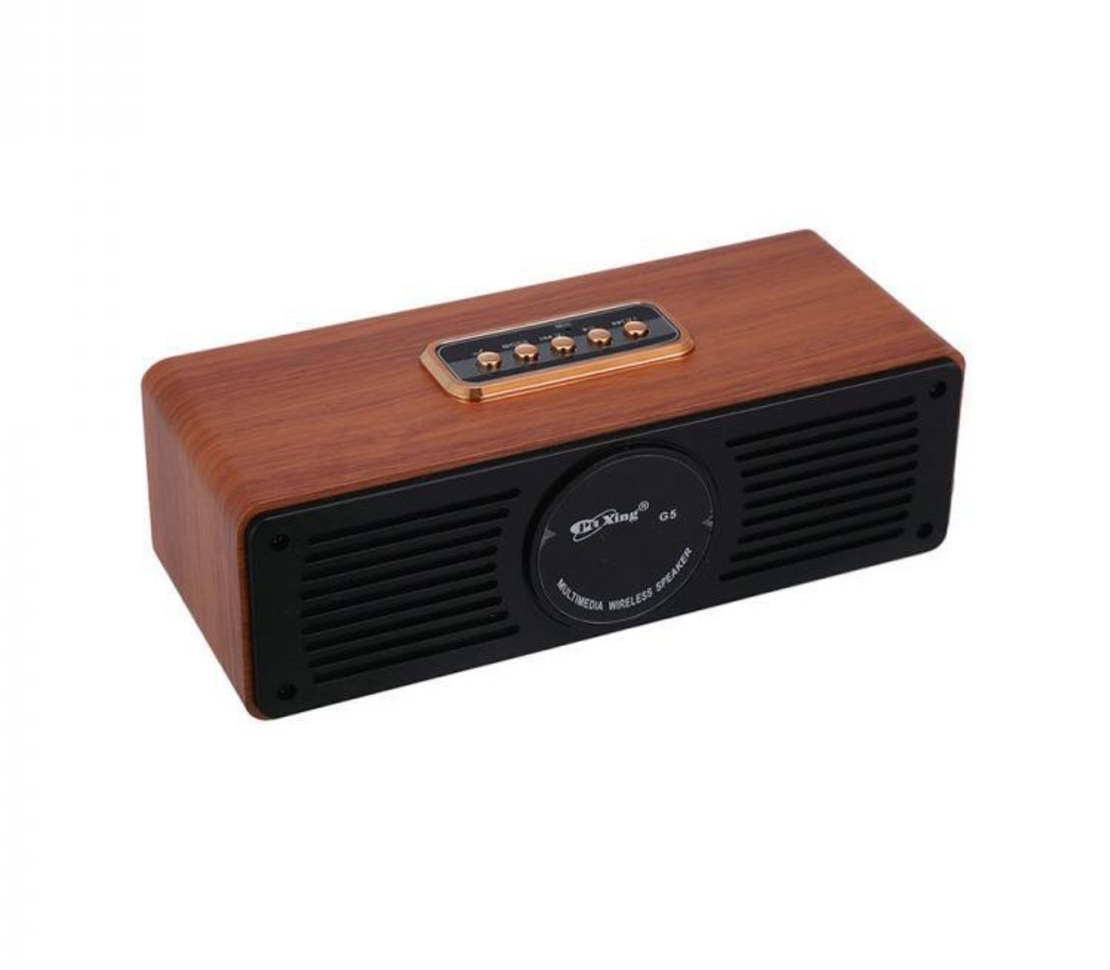 רדיו בעיצוב וינטג' משולב רמקול Bluetooth - שחור עץ