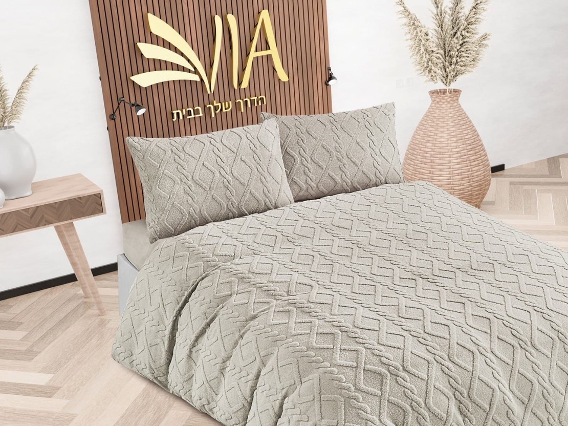 -                                                                                               - דגם רומינה - סט מצעים פלנל חורפי 2