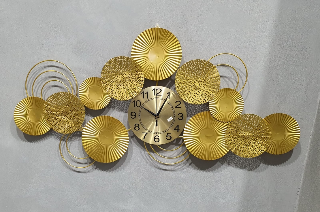 שעון קיר דקורציה זהב - 50*110