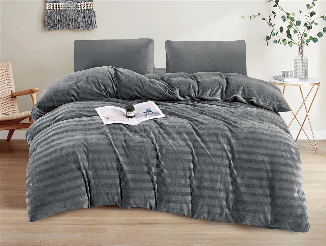 -                                                                                               - דגם פלאש- סט מצעים פלנל קטיפה מבד חורפי