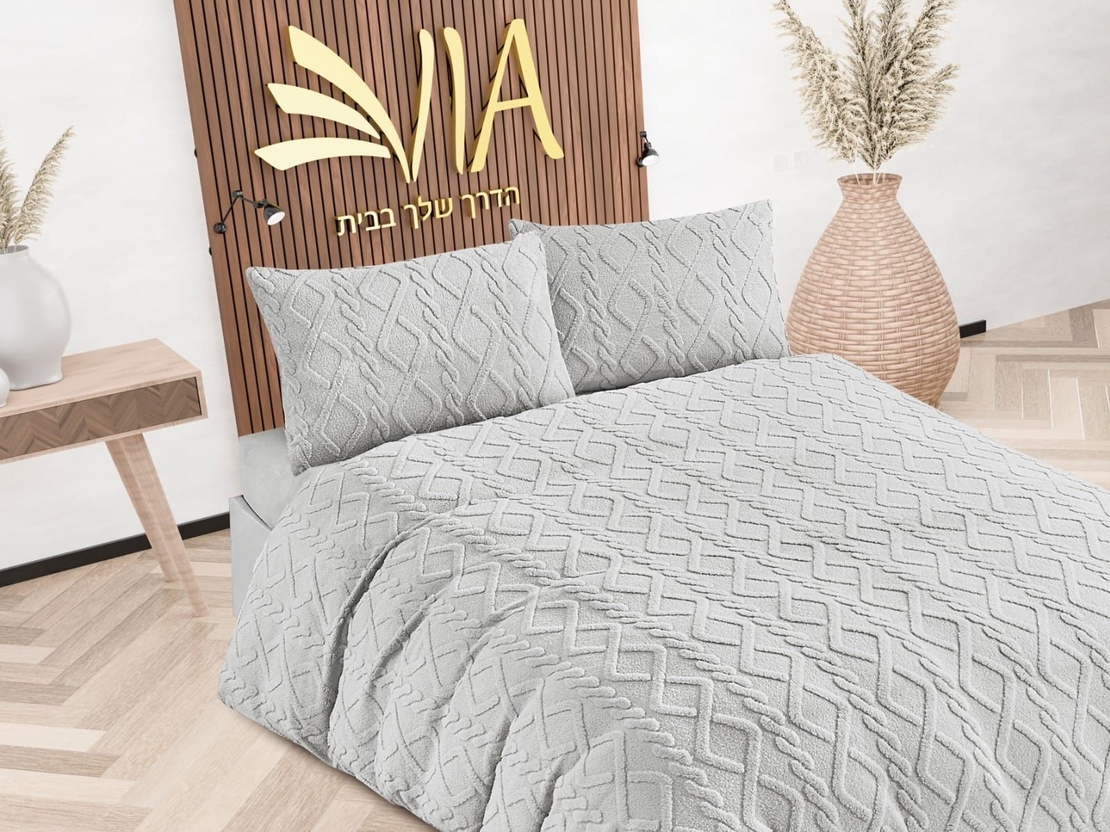 -                                                                                               - דגם רומינה - סט מצעים פלנל חורפי 3