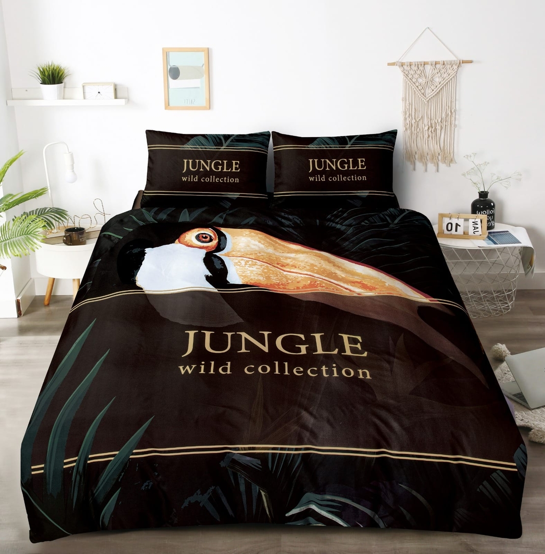 דגם: ג'ונגל - צבע תוכאי - זוגי