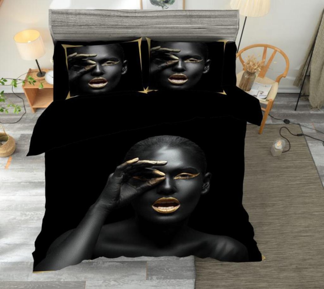 דגם: הדפס פאנל דיגיטלי - אישה מפוקסת - סט זוגי בלבד