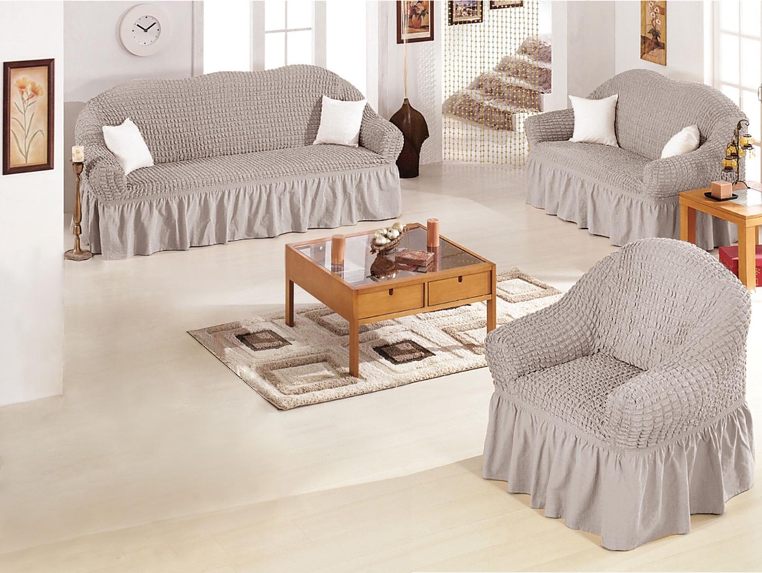  כיסוי סלון אפור כהה