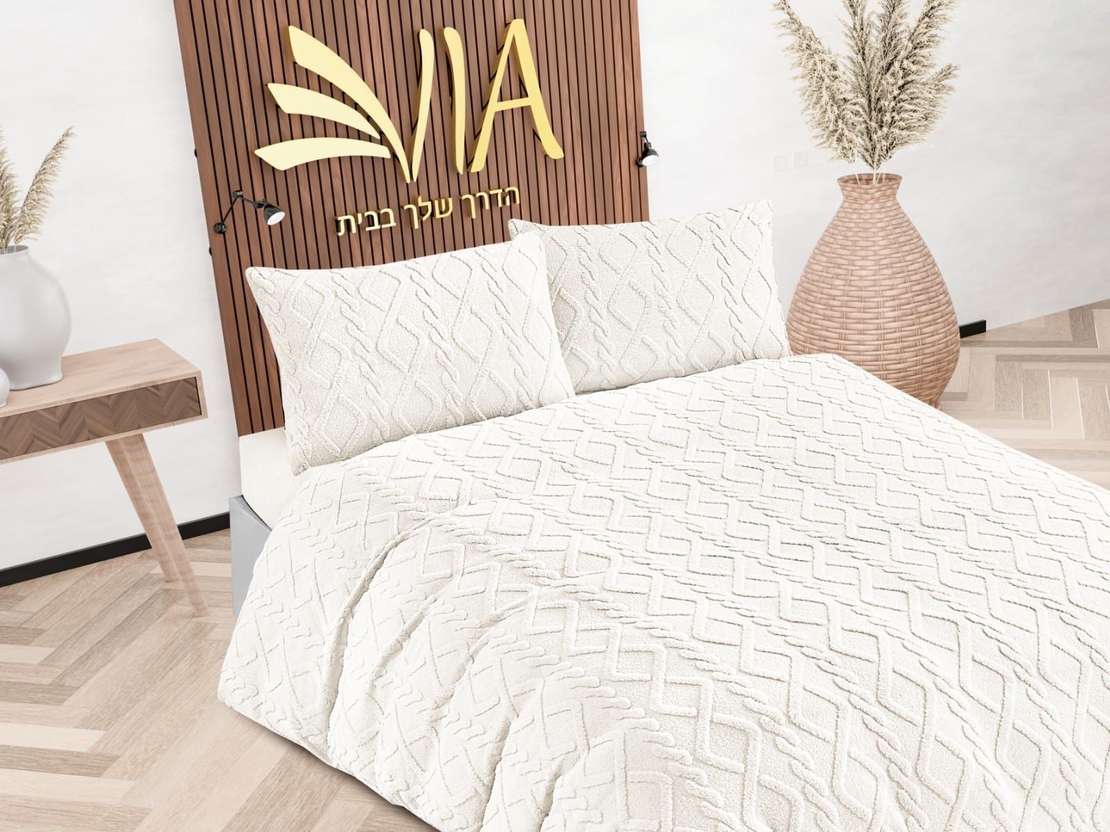 -                                                                                               - דגם רומינה - סט מצעים פלנל חורפי 4