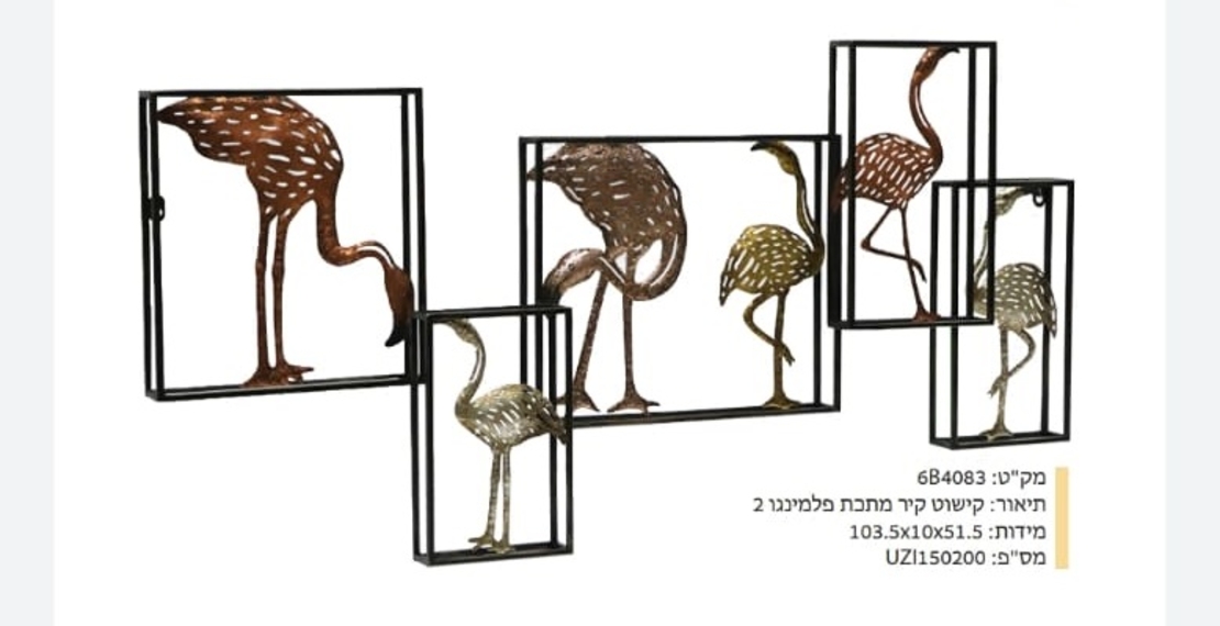 תמונה מתכת ציפורים