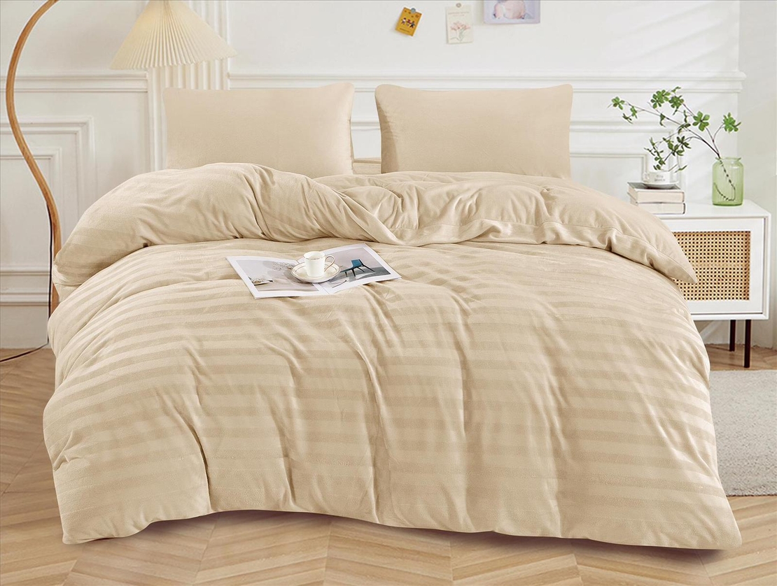 -                                                                                               - דגם פלאש- סט מצעים פלנל קטיפה מבד חורפי 1