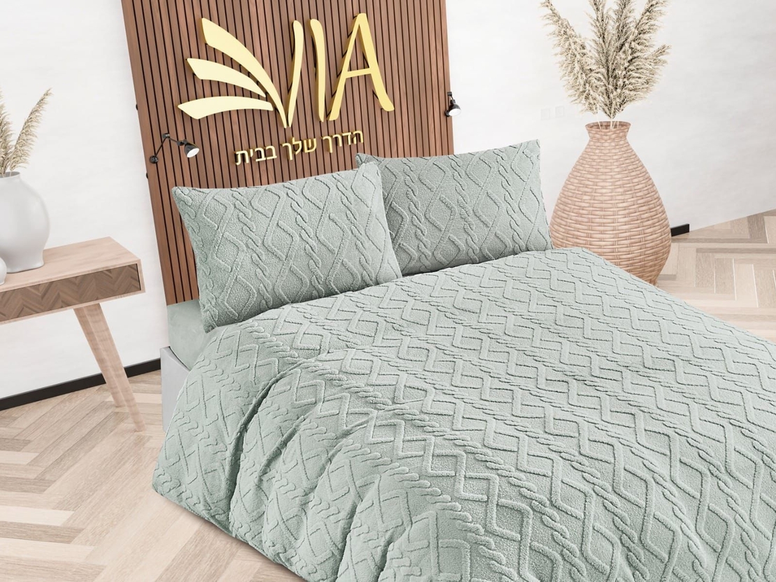 -                                                                                               - דגם רומינה - סט מצעים פלנל חורפי 5