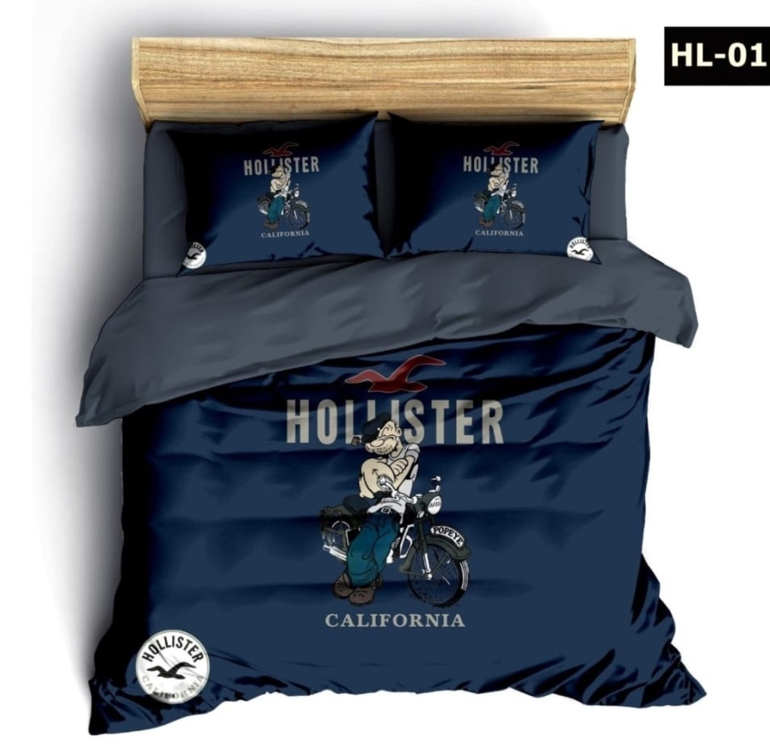 - דגם קרטון 100% כותנה - קליפורניה כחול