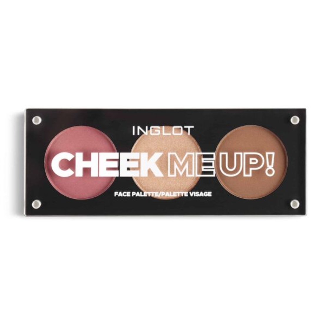 פלטת איפור הכוללת ברונזר, היילייטר וסומק CHEEK ME UP! INGLOT