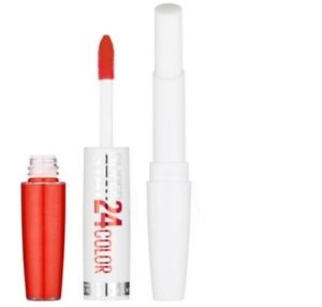 maybelline super stay lipstick-483 non-stop orange