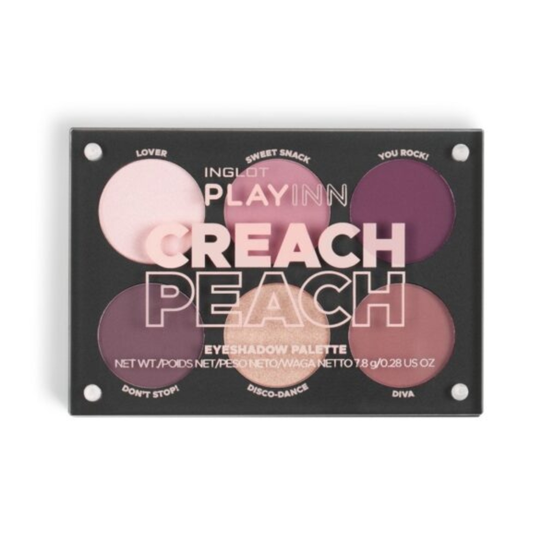 inglot playinn eyeshadow palette-creach peach