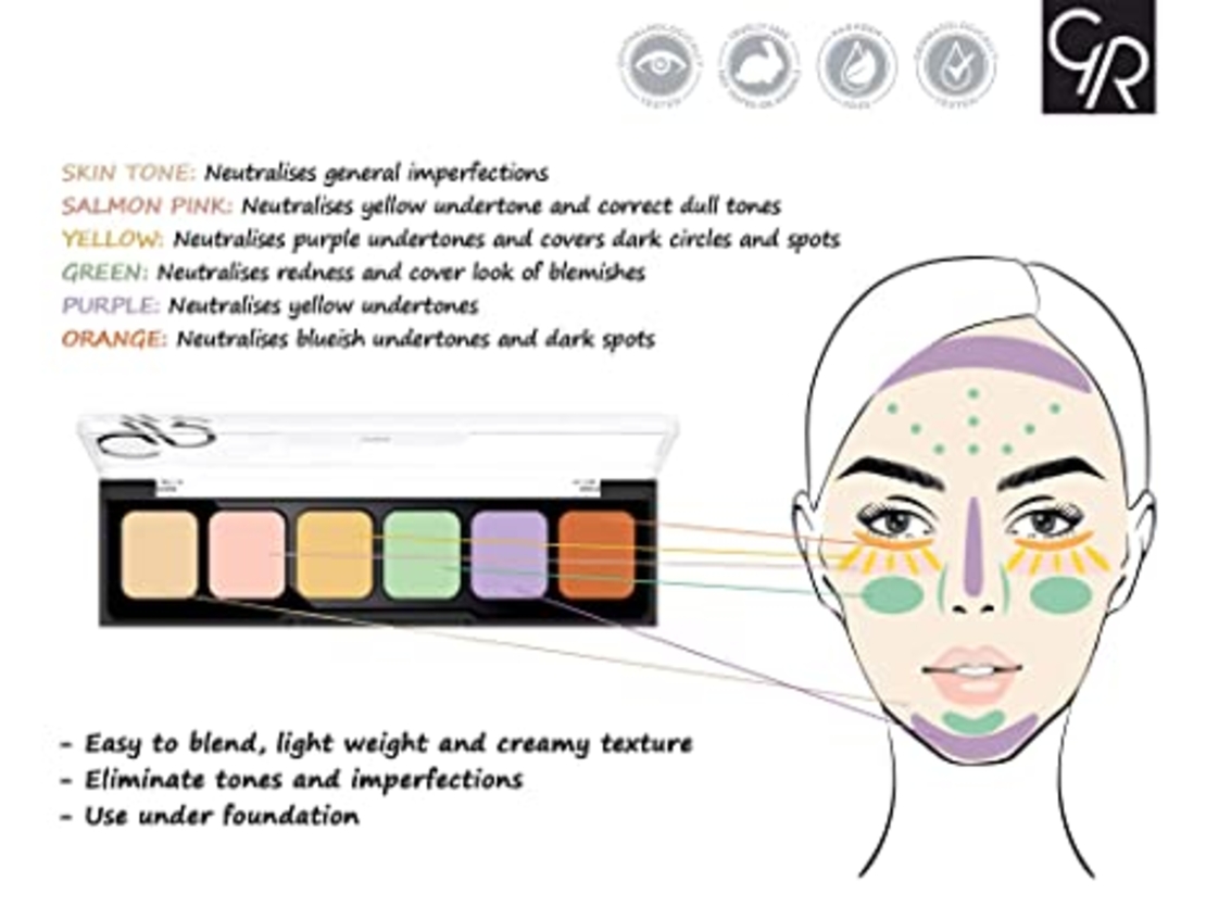 goldenrose correct & conceal palette