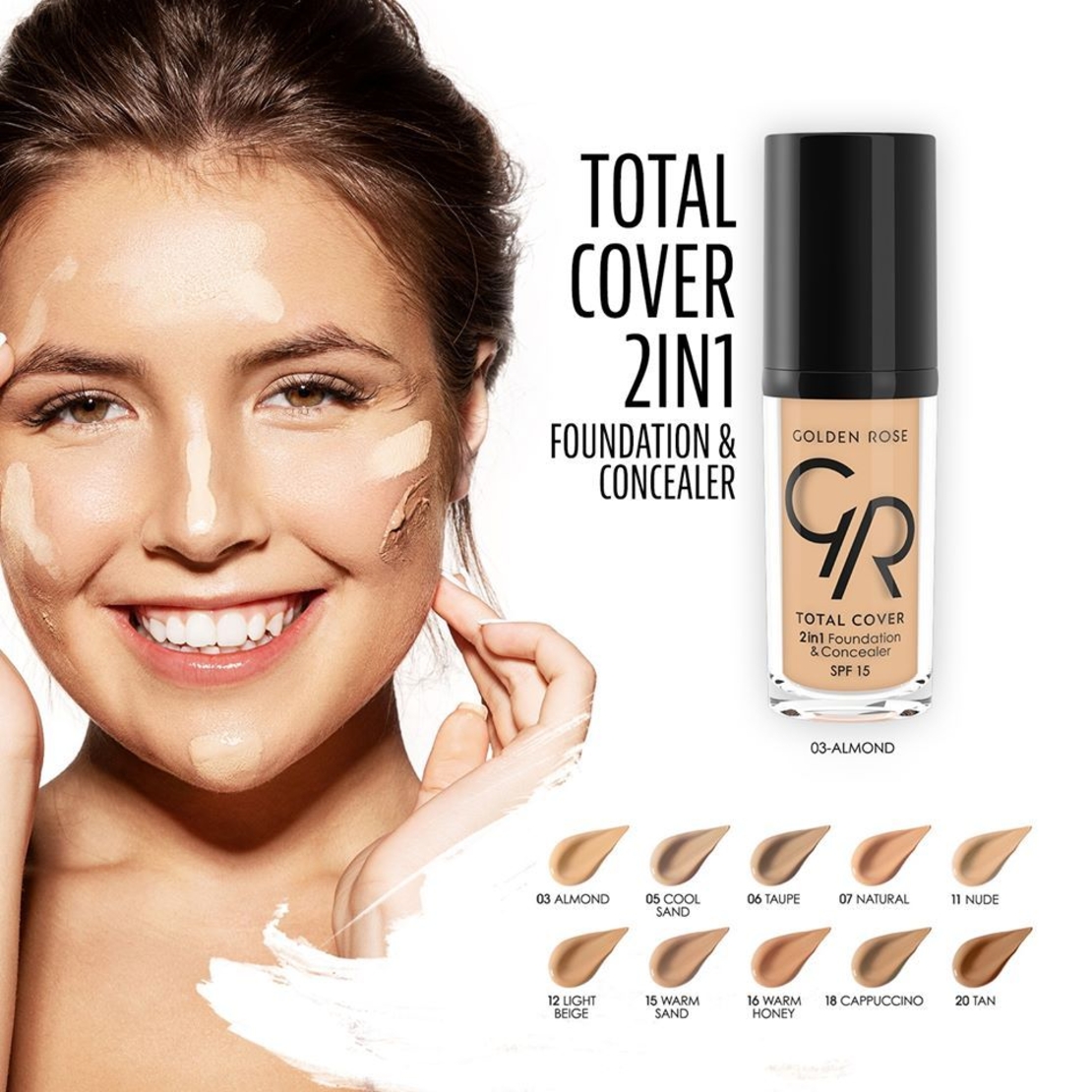 goldenrose foundation total cover 2in1
