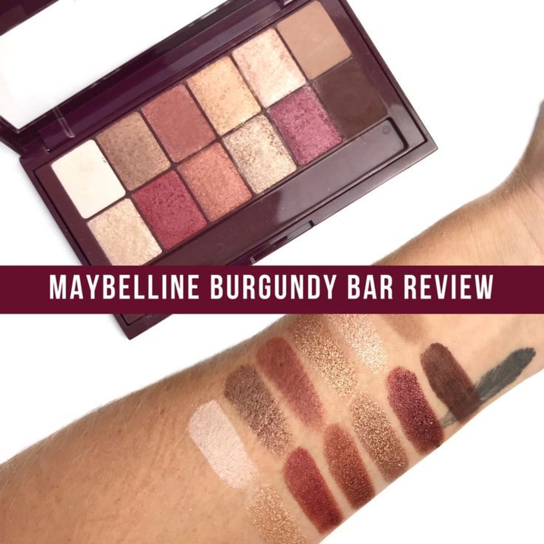 maybelline eyeshadow palette-burgundy bar