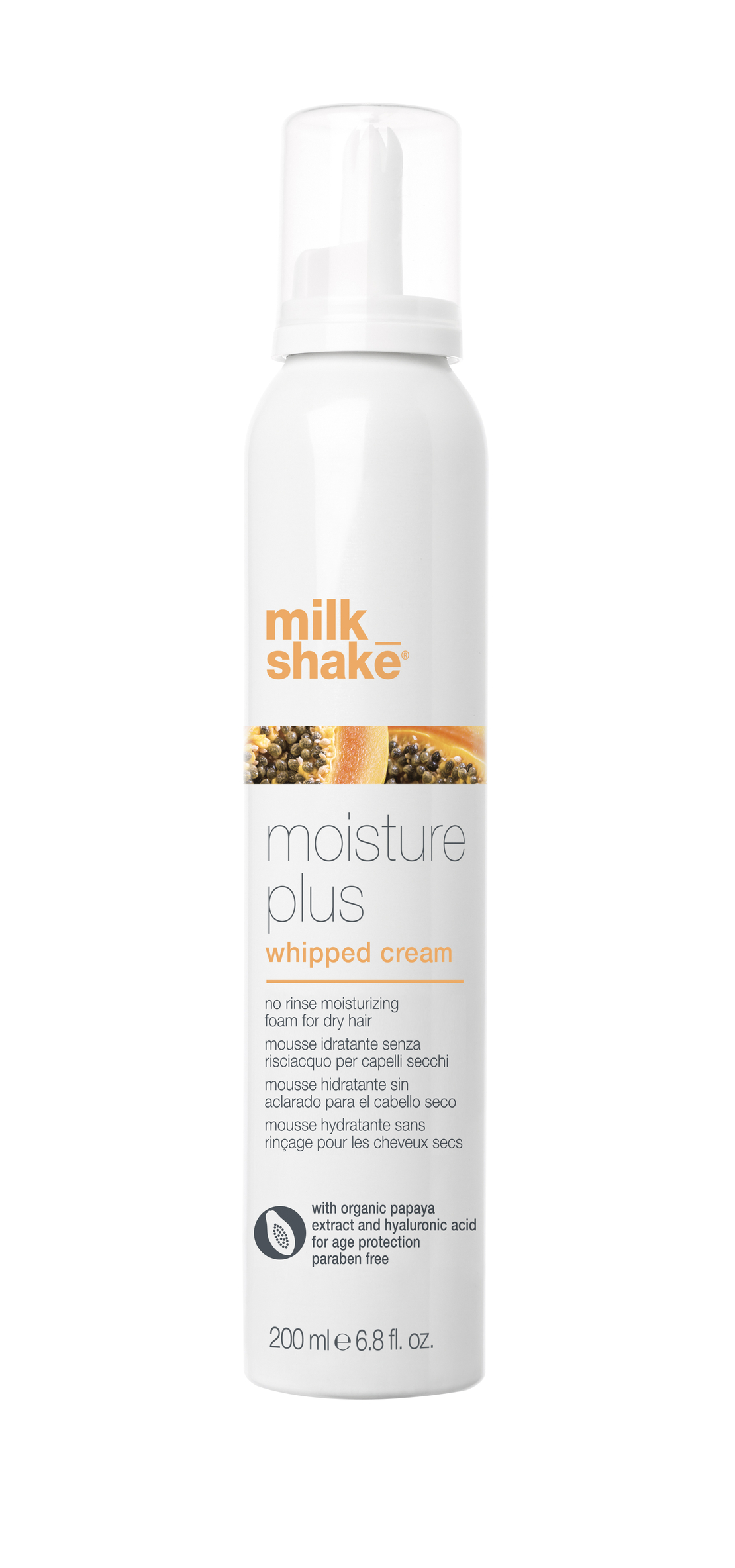 cream whipped plus moisture מילקשייק מוס ללא שטיפה מועשר בלחות לשיער יבש