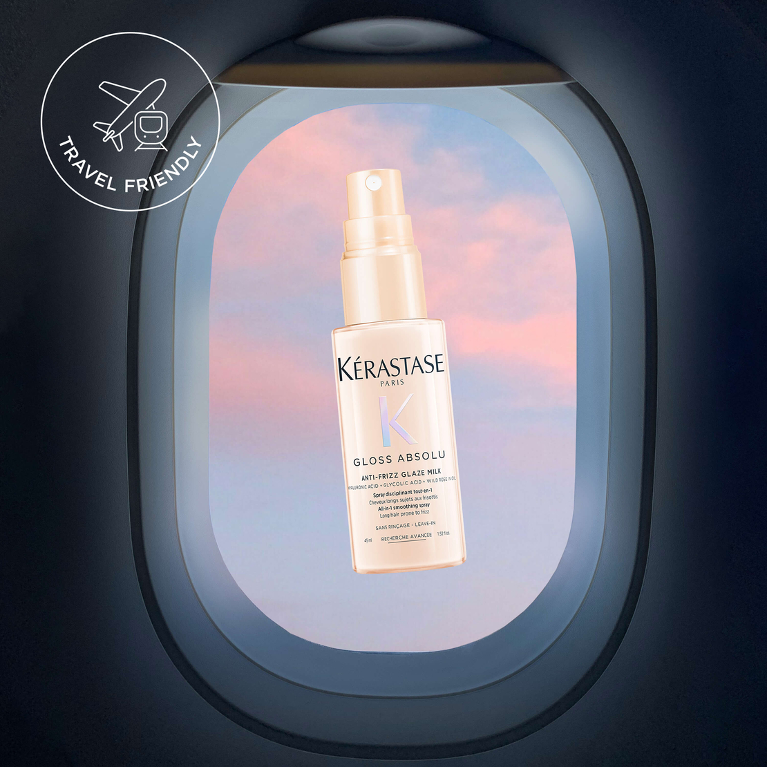 ספריי תחליב גלוס אבסולו Gloss Absolu Anti-Frizz Glaze Milk -בגודל נסיעות 45 מ