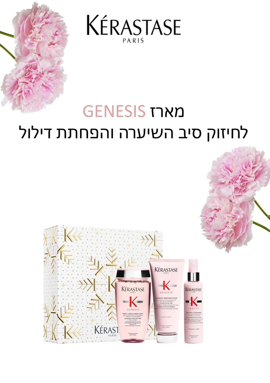 מארז ראש השנה 2026 Genesis  ג'נסיס-למניעת נשירה ושבירת שיער