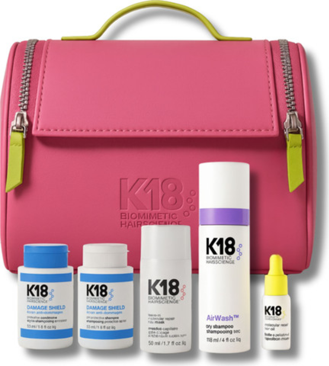 K18 תיק Repair&Refresh – מסכה לתיקון מולקולרי + שמפו יבש AirWash ומתנות