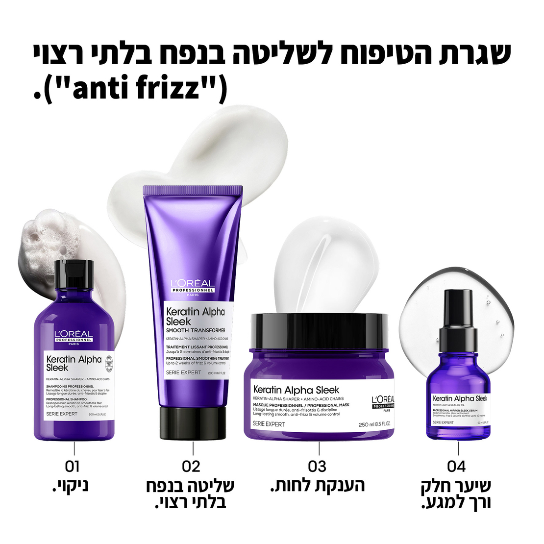 סרום קרטין אלפא סליק - Serum Keratin Alpha Sleek 50 ml