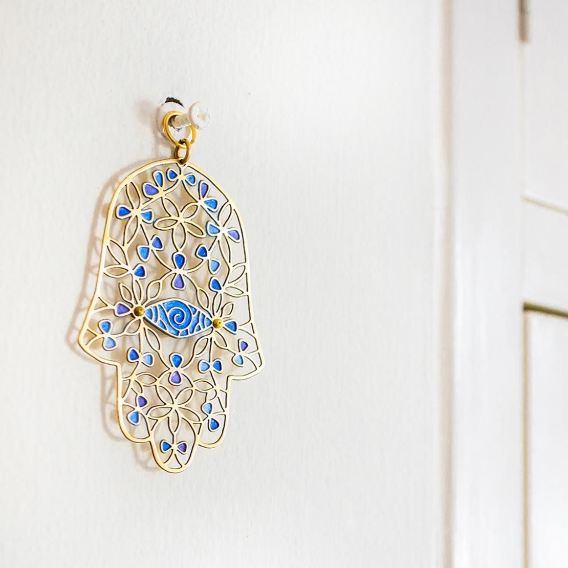 HAMSA SPIRAL EYE BLUE