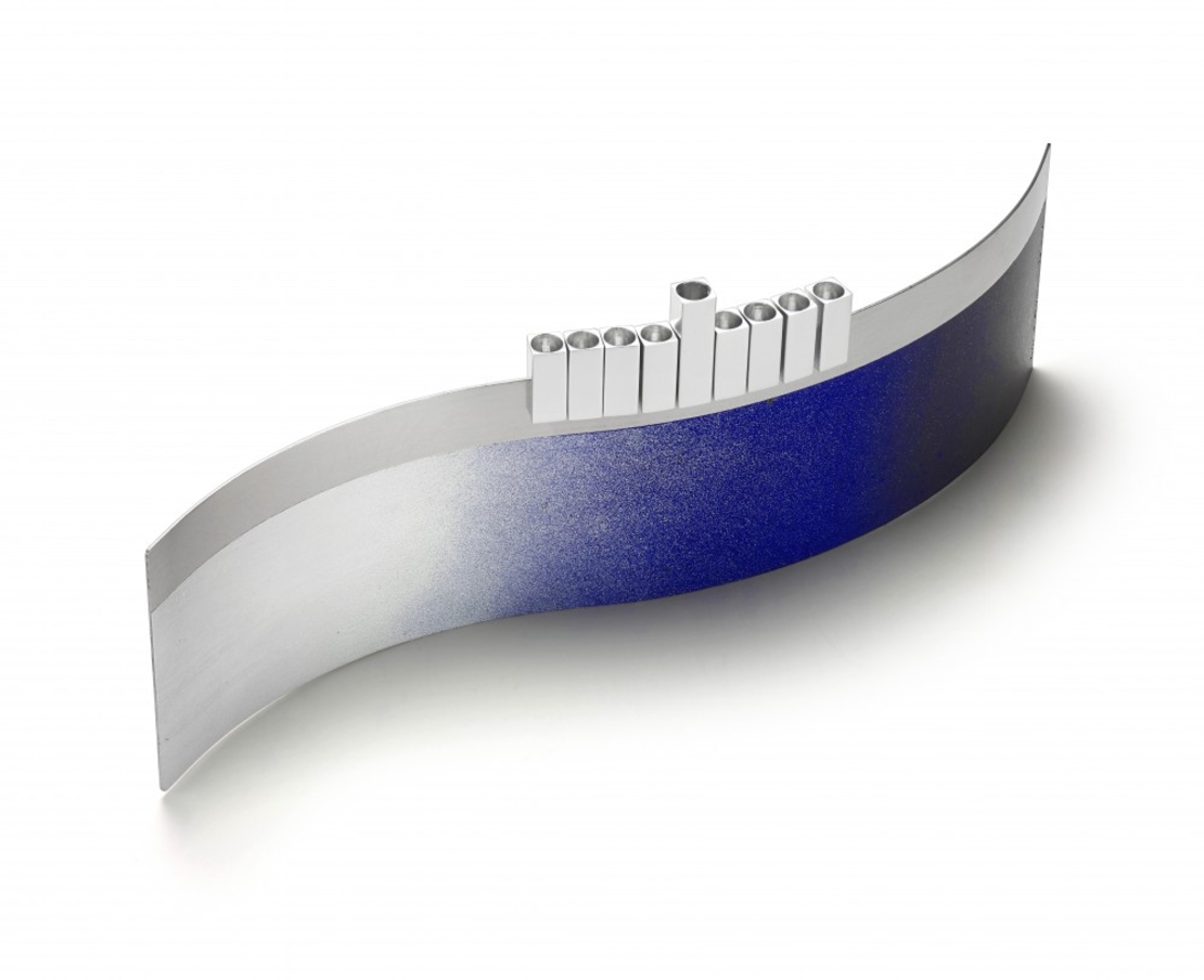 Ombre Wave Menorah - Cobalt
