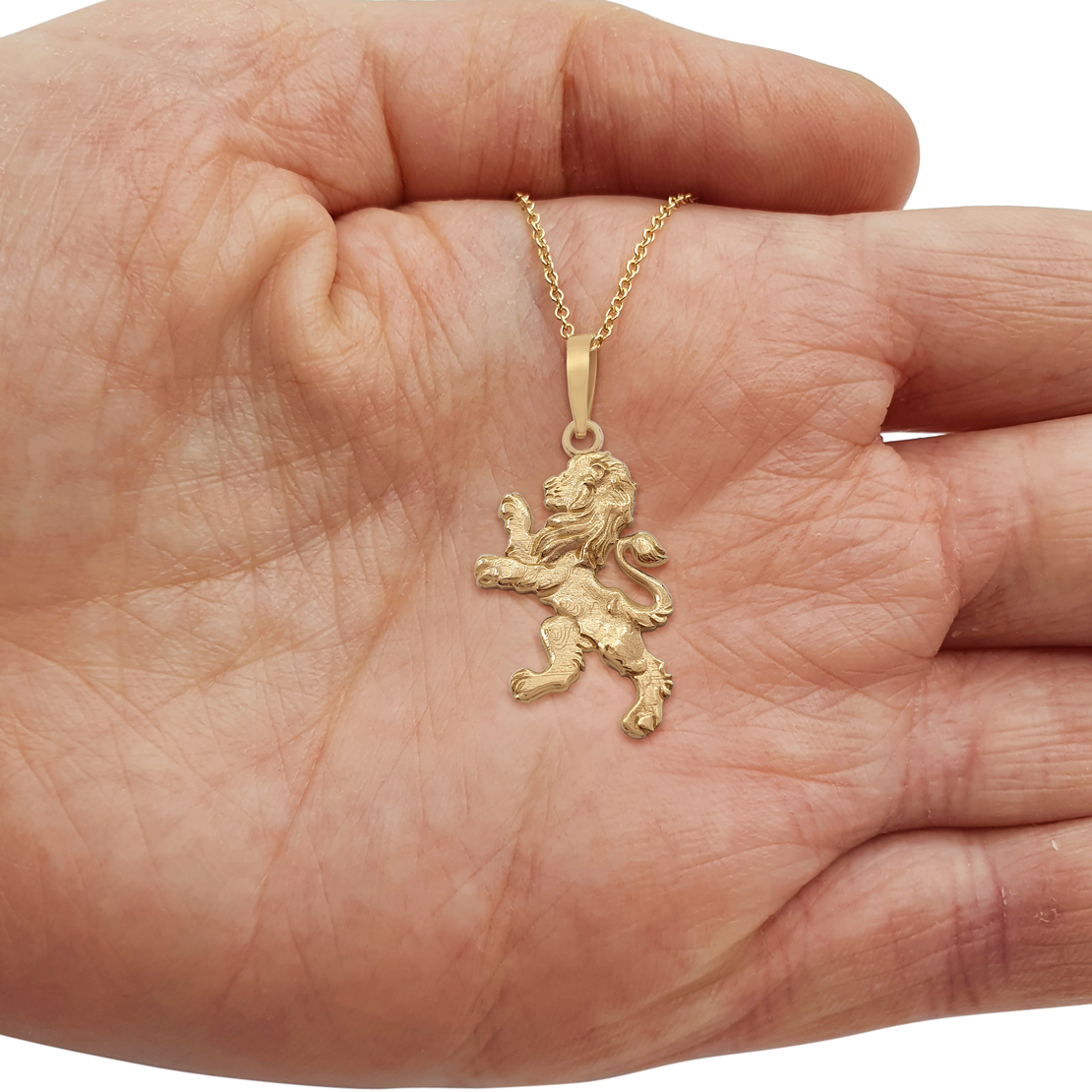 14K Yellow Gold Lion of Judah Pendant