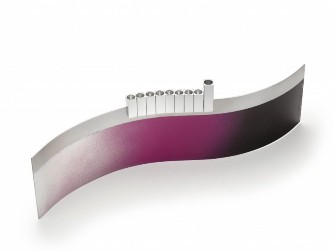 Ombre Wave Menorah - Fuchsia