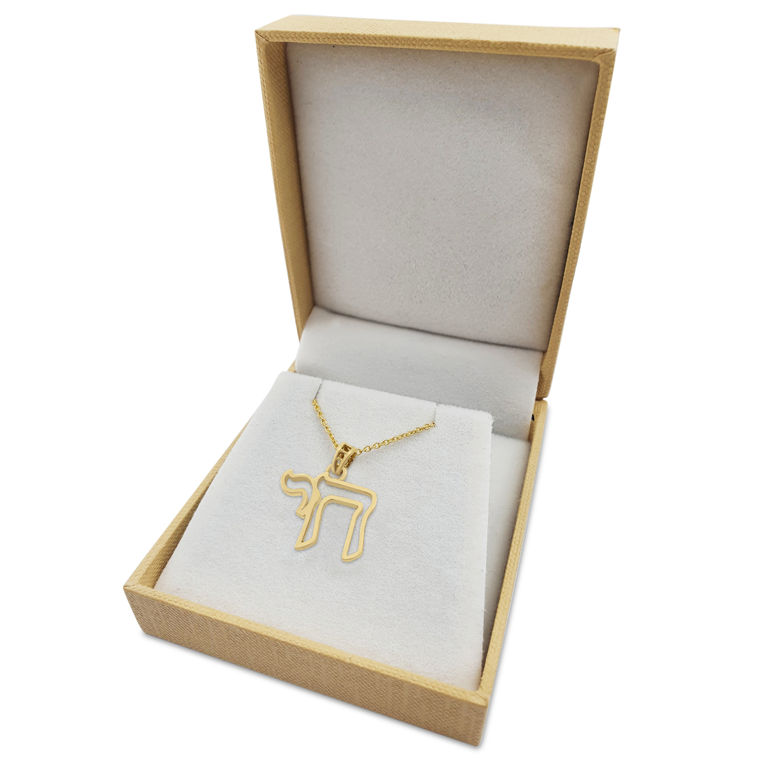 14K Yellow Gold Chai Pendant