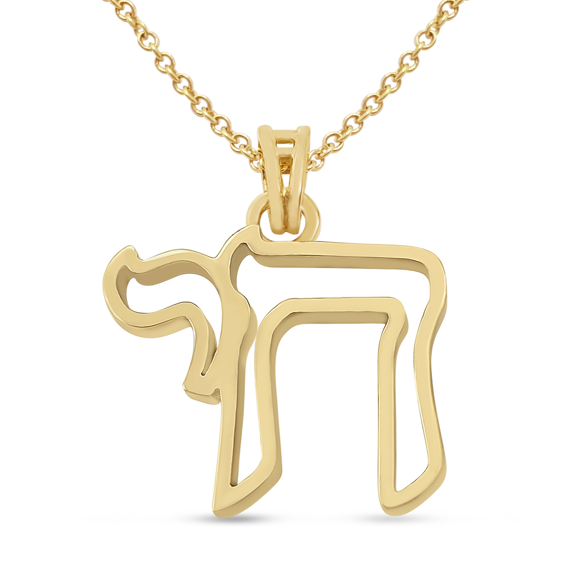 14K Yellow Gold Chai Pendant