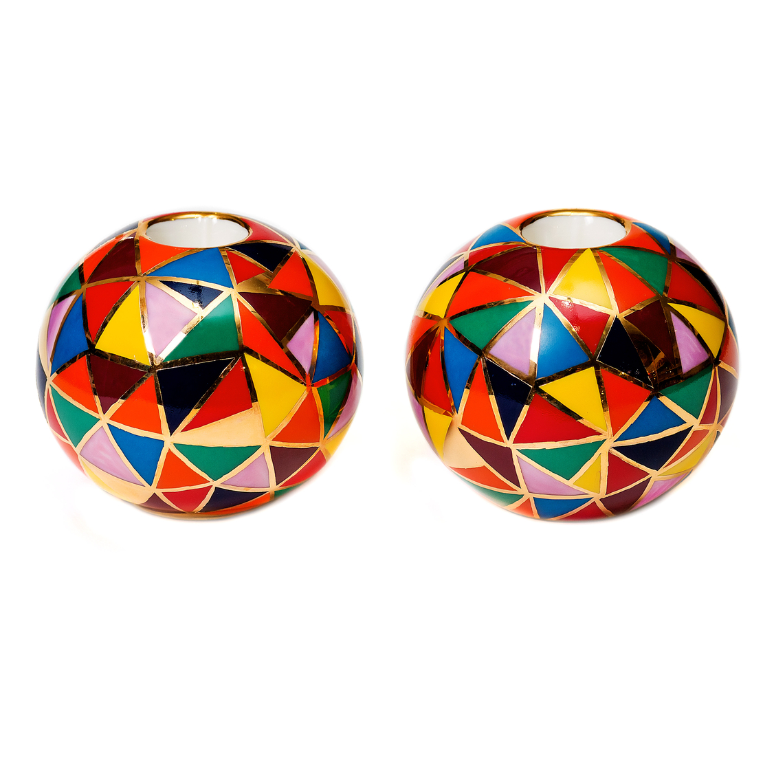 CANDLESTICKS BALL FORM AVANT-GARDE