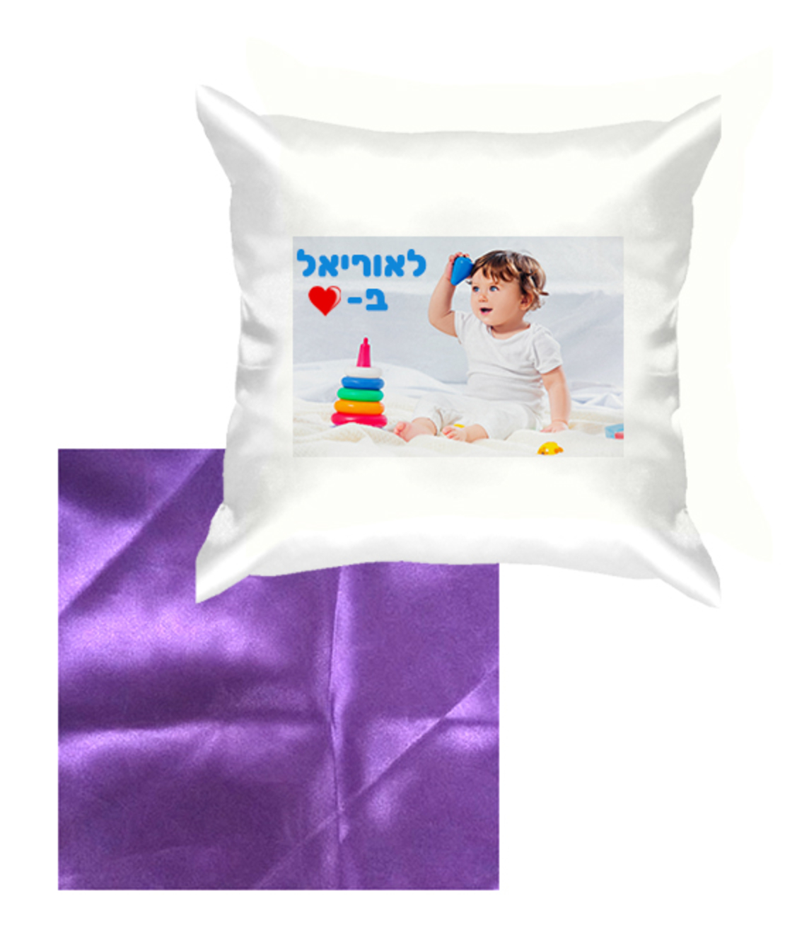 הדפסה על כרית נוי בצורת ריבוע סאטן