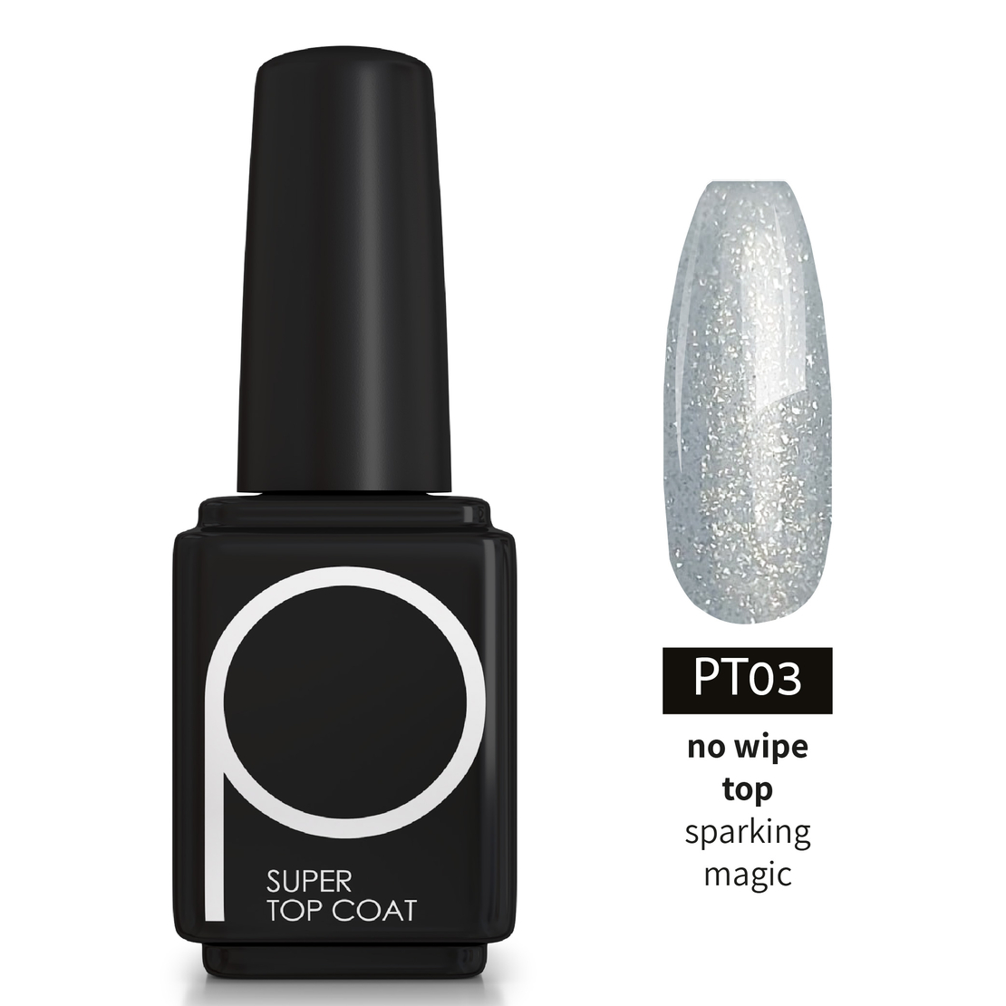 No Wipe Top Coat. Sparkling Magic (PT03)