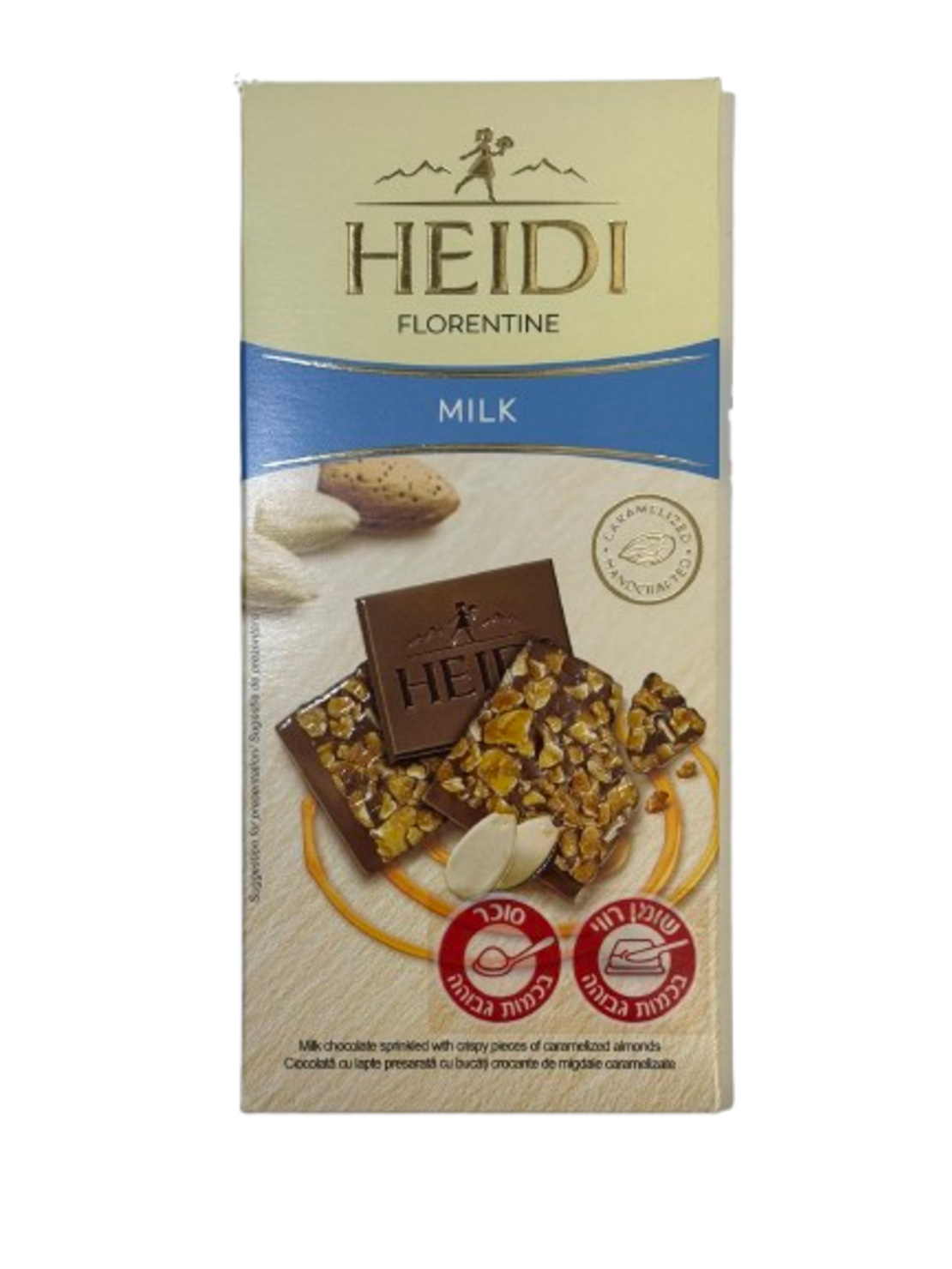 טבלת שוקולד HEIDI שוקולד חלב - פלורנטין