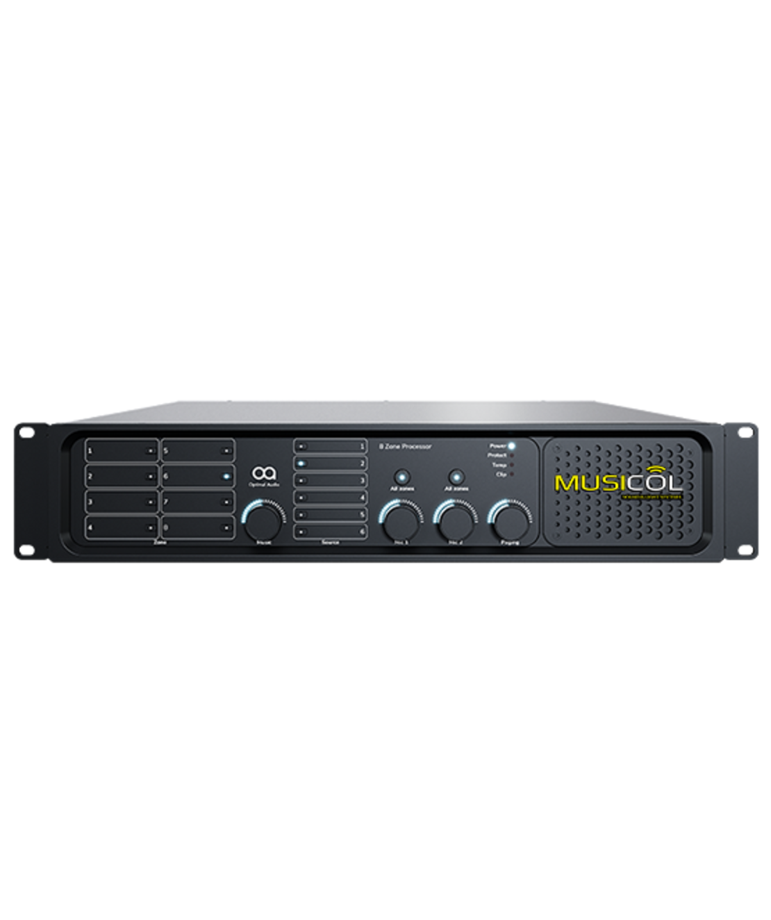 זון מיקסר 8 אזורים עם DSP נשלט אפליקציה OPTIMAL AUDIO