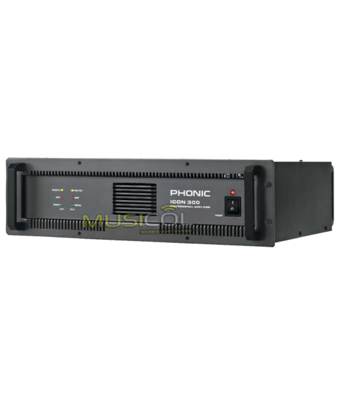 מגבר הספק 2X200W עם שנאי קו PHONIC ICON300