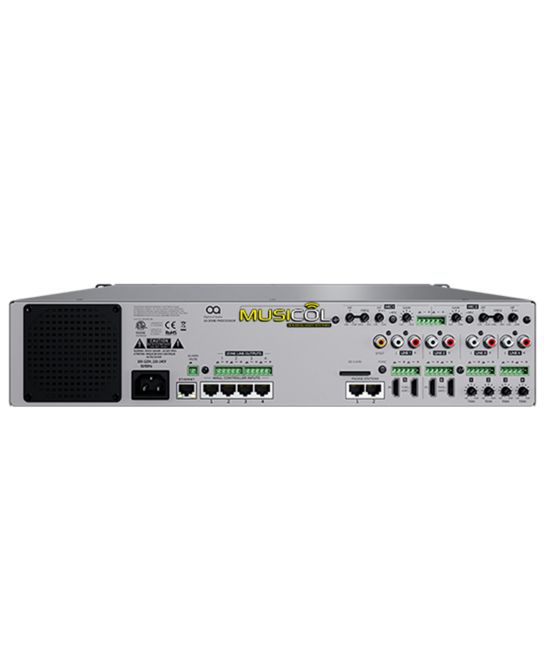 זון מיקסר 4 אזורים עם DSP נשלט אפליקציה OPTIMAL AUDIO