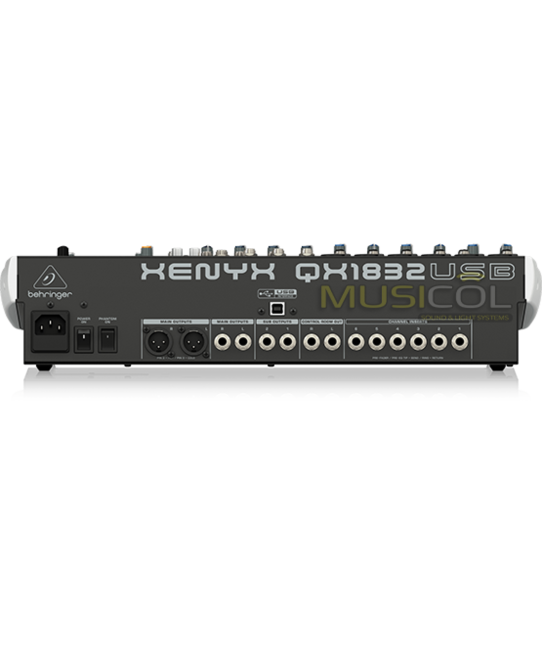 מיקסר 14 כניסות כרטיס קול ואפקט לשירה QX1832USB