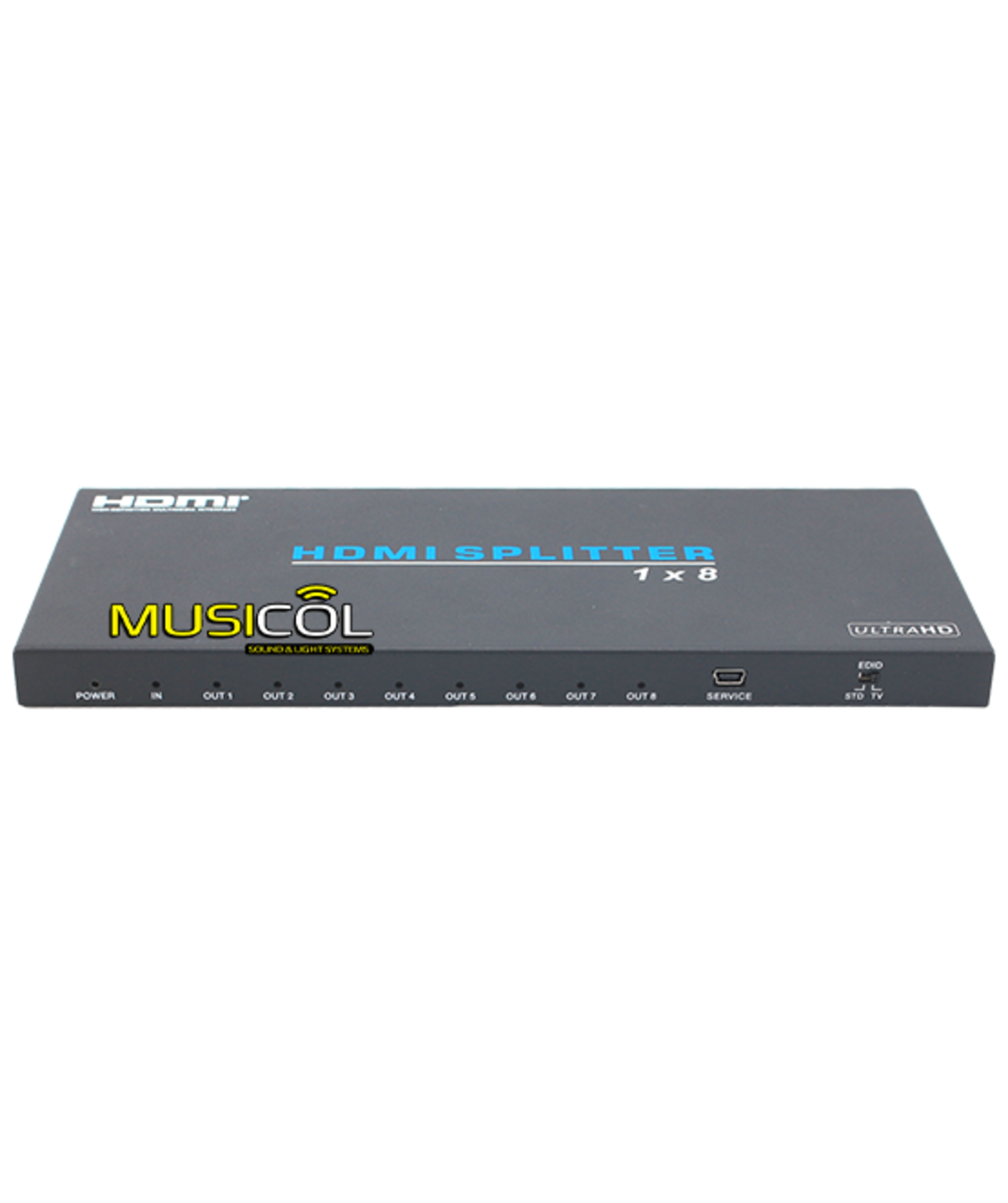 מפצל 1:8 של HDMI 2.0 עם EDID, 18G 4:4:4