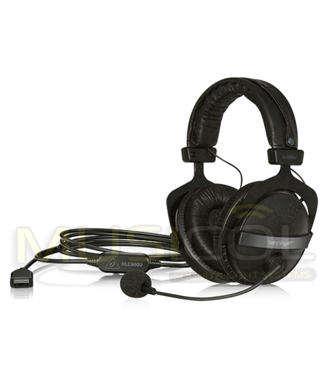 אוזניות USB רב תכלתיות עם מיקרופון BEHRINGER HLC-660U