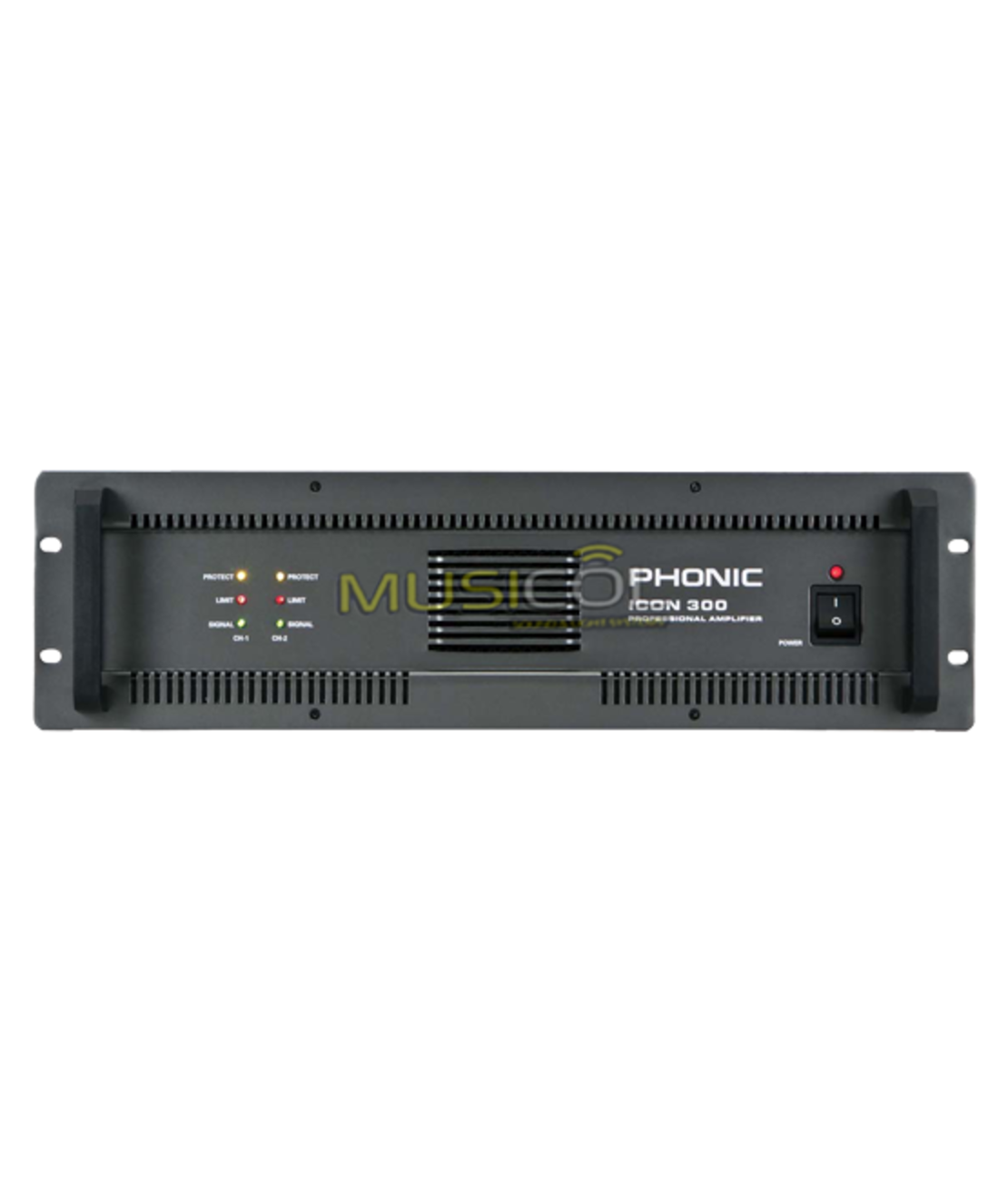 מגבר הספק 2X200W עם שנאי קו PHONIC ICON300