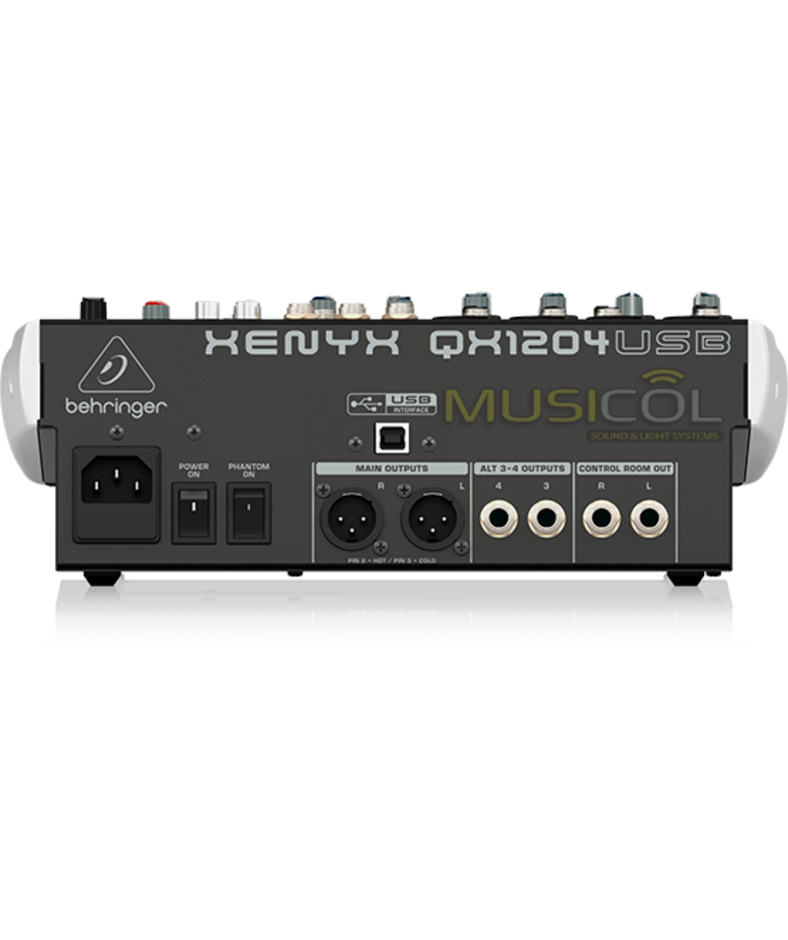מיקסר 8 כניסות כרטיס קול ואפקט לשירה QX1204USB