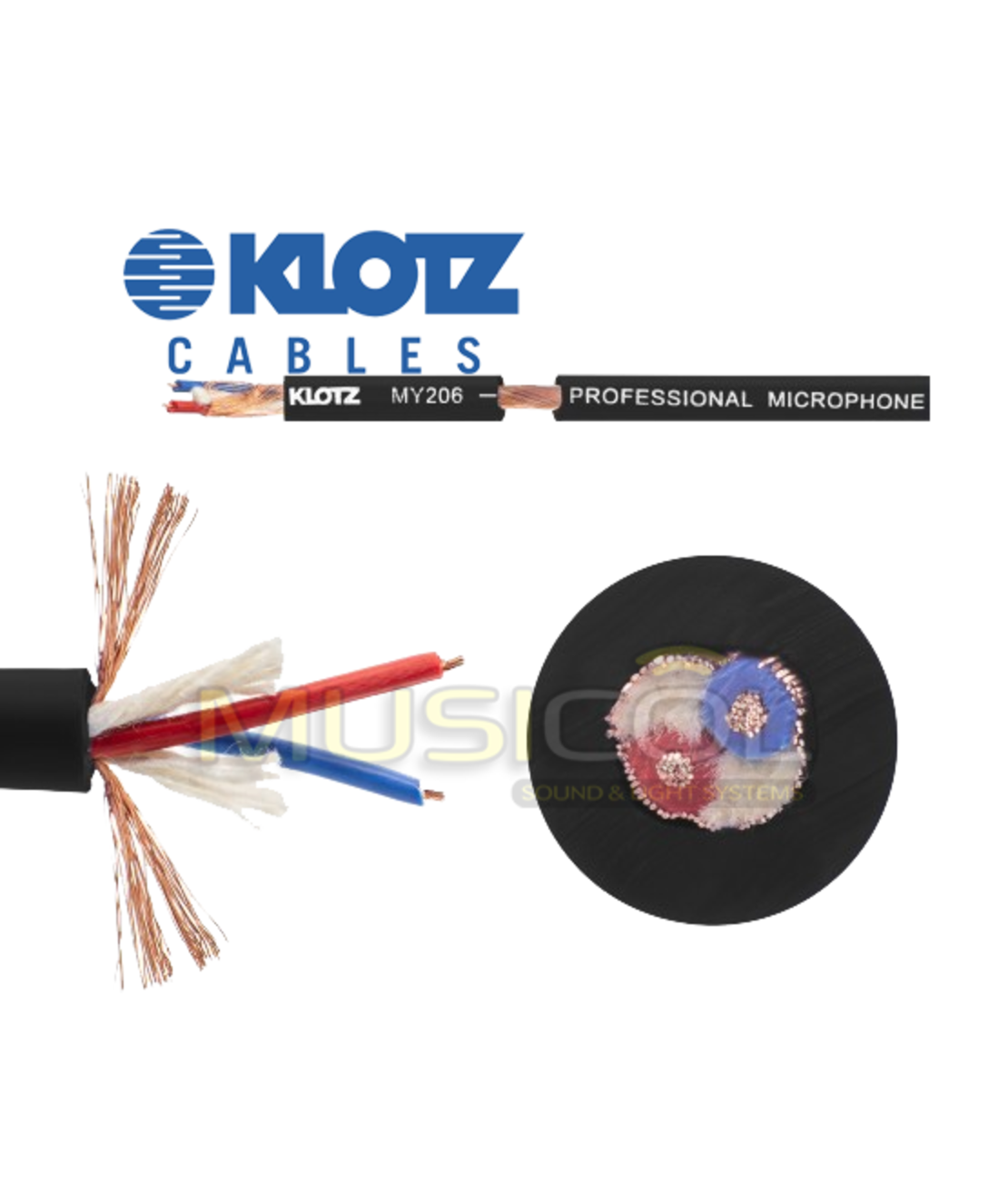 גלגל כבל סיכוך מלא 100 מטר בצבעים לבחירה KLOTZ MY206