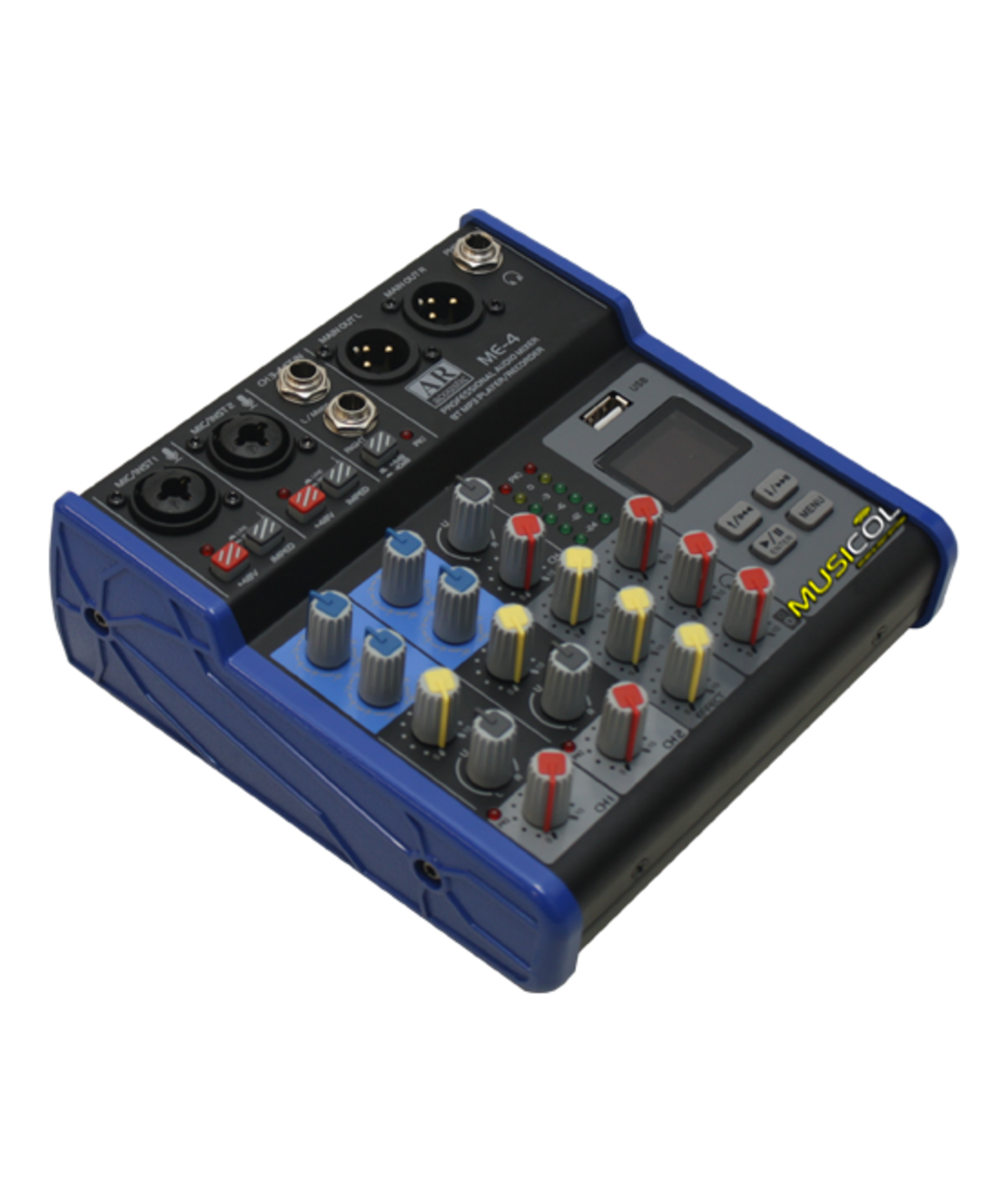 מיקסר 4 כניסות, אפקט ובלוטוס AR-ACOUSTIC ME-4
