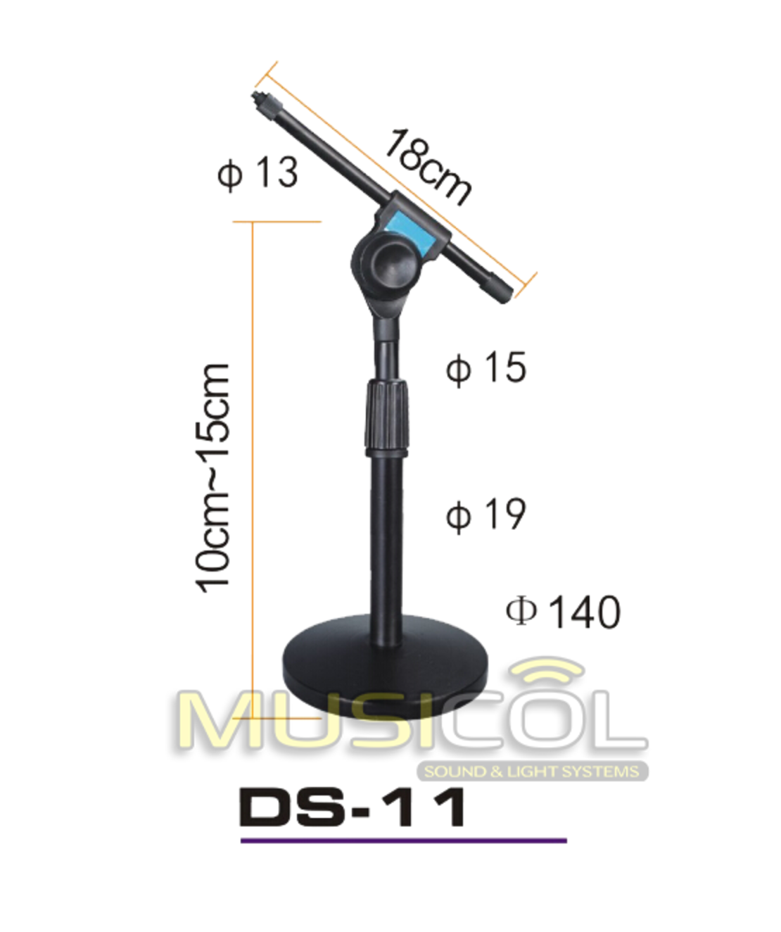 סטנד שולחני איכותי למיקרופון AR ACOUSTIC DS-11