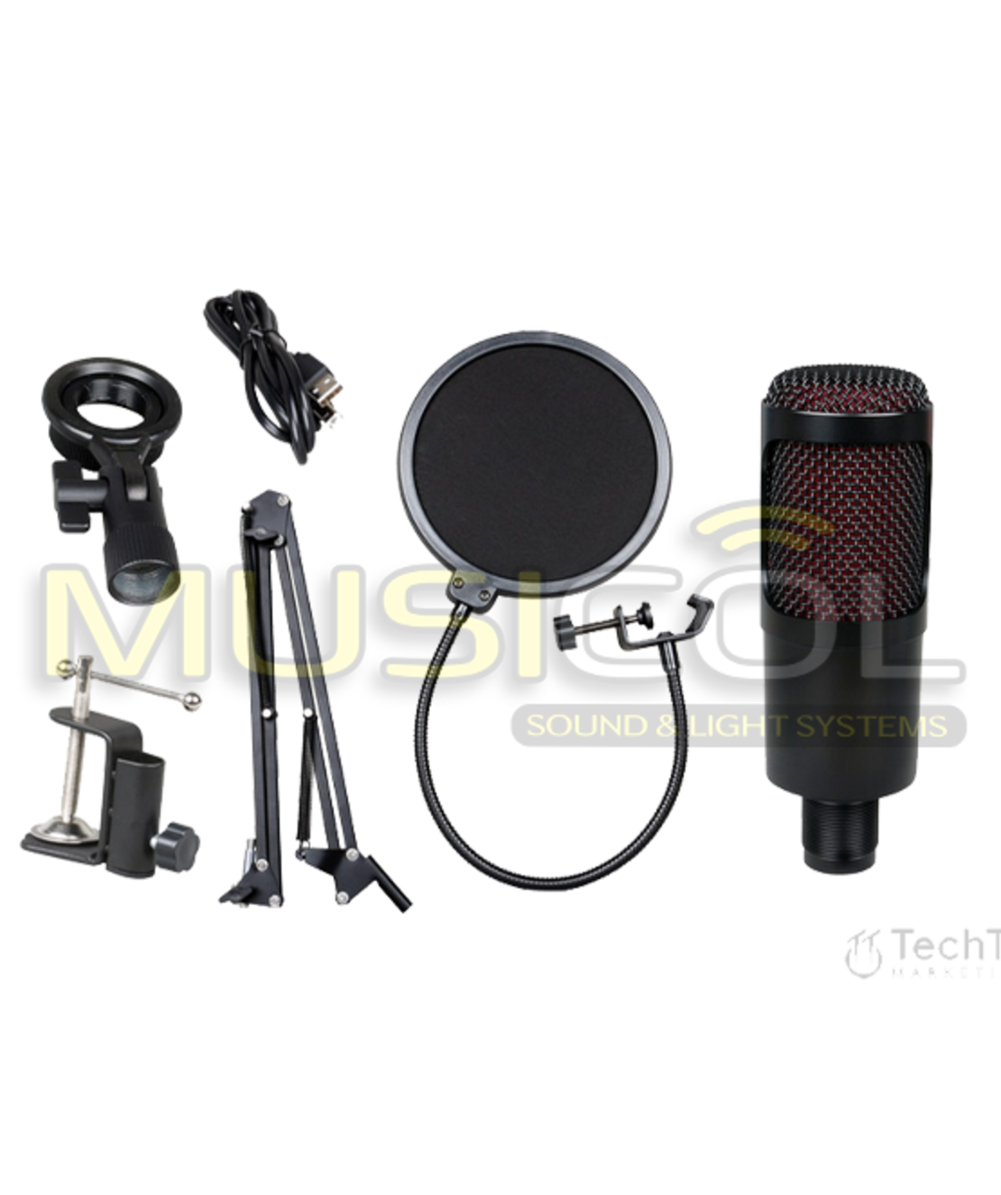 חבילת מיקרופון לפודקאסט STAR-VOICE SV-01USB