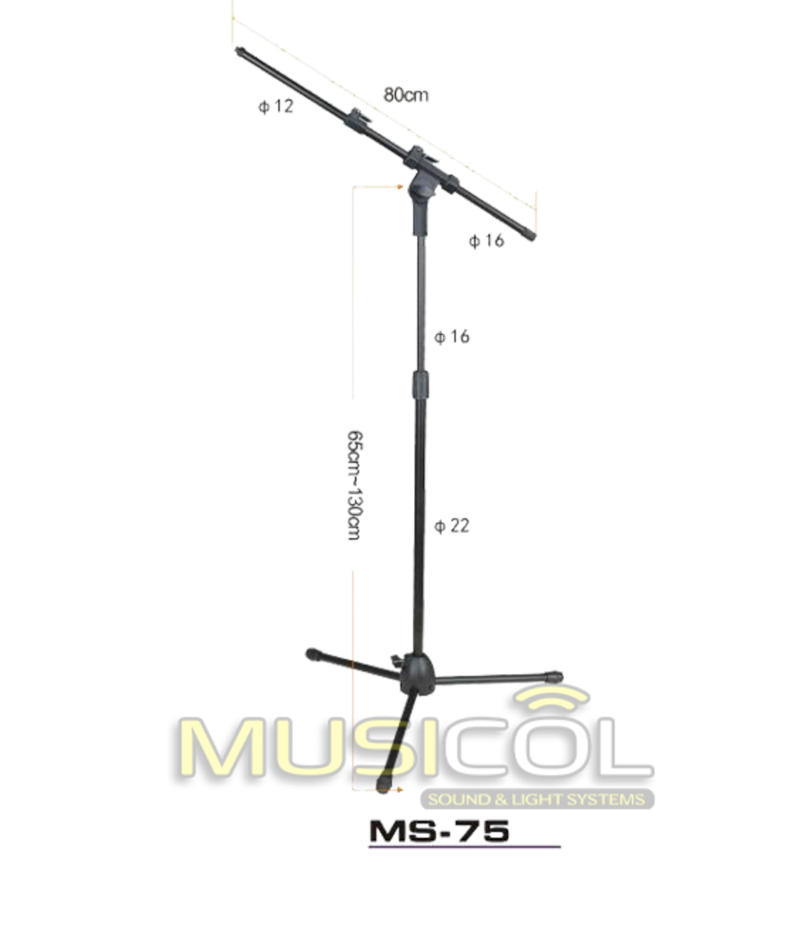 סטנד מיקרופון  AR ACOUSTIC MS-75