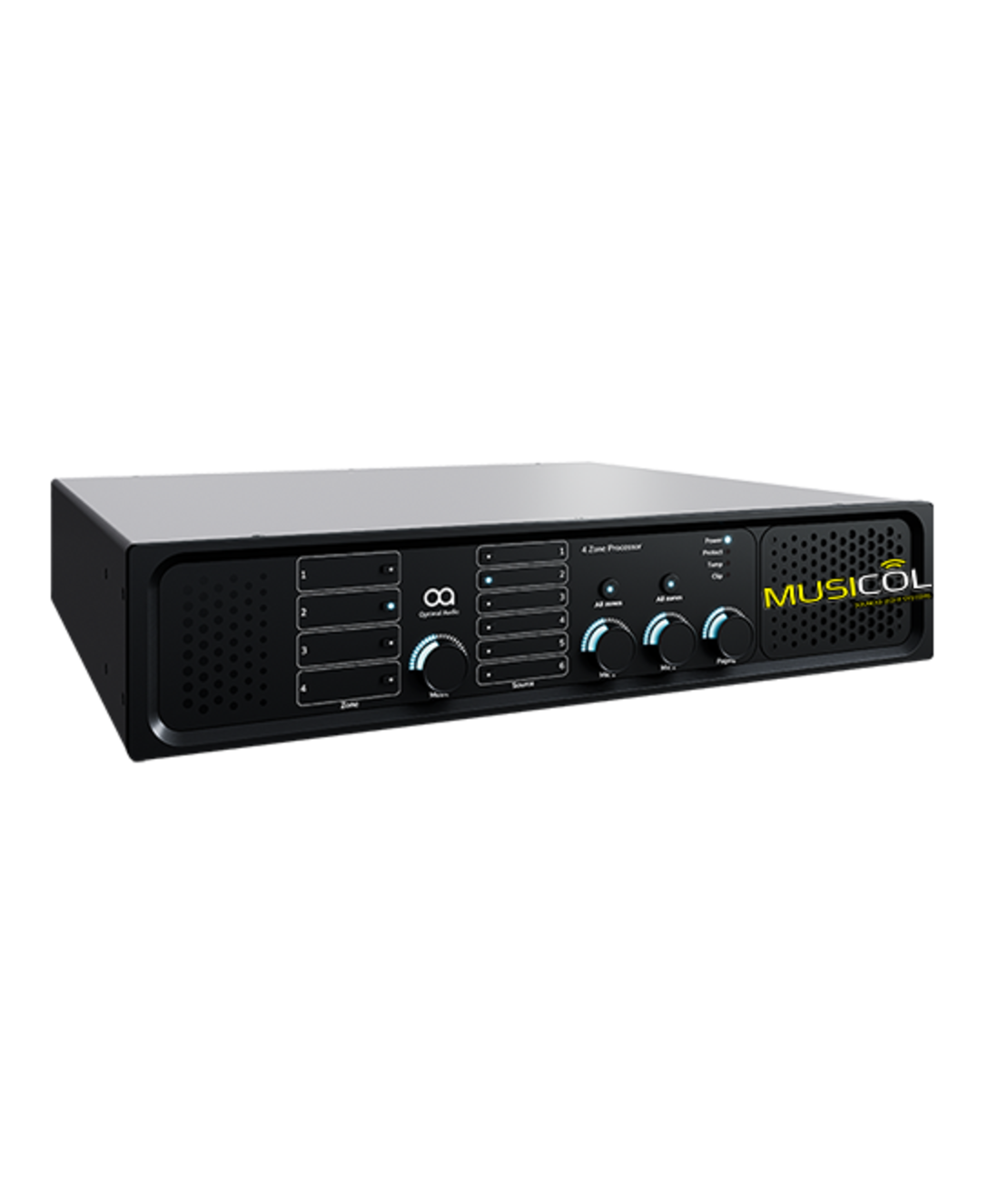 זון מיקסר 4 אזורים עם DSP נשלט אפליקציה OPTIMAL AUDIO