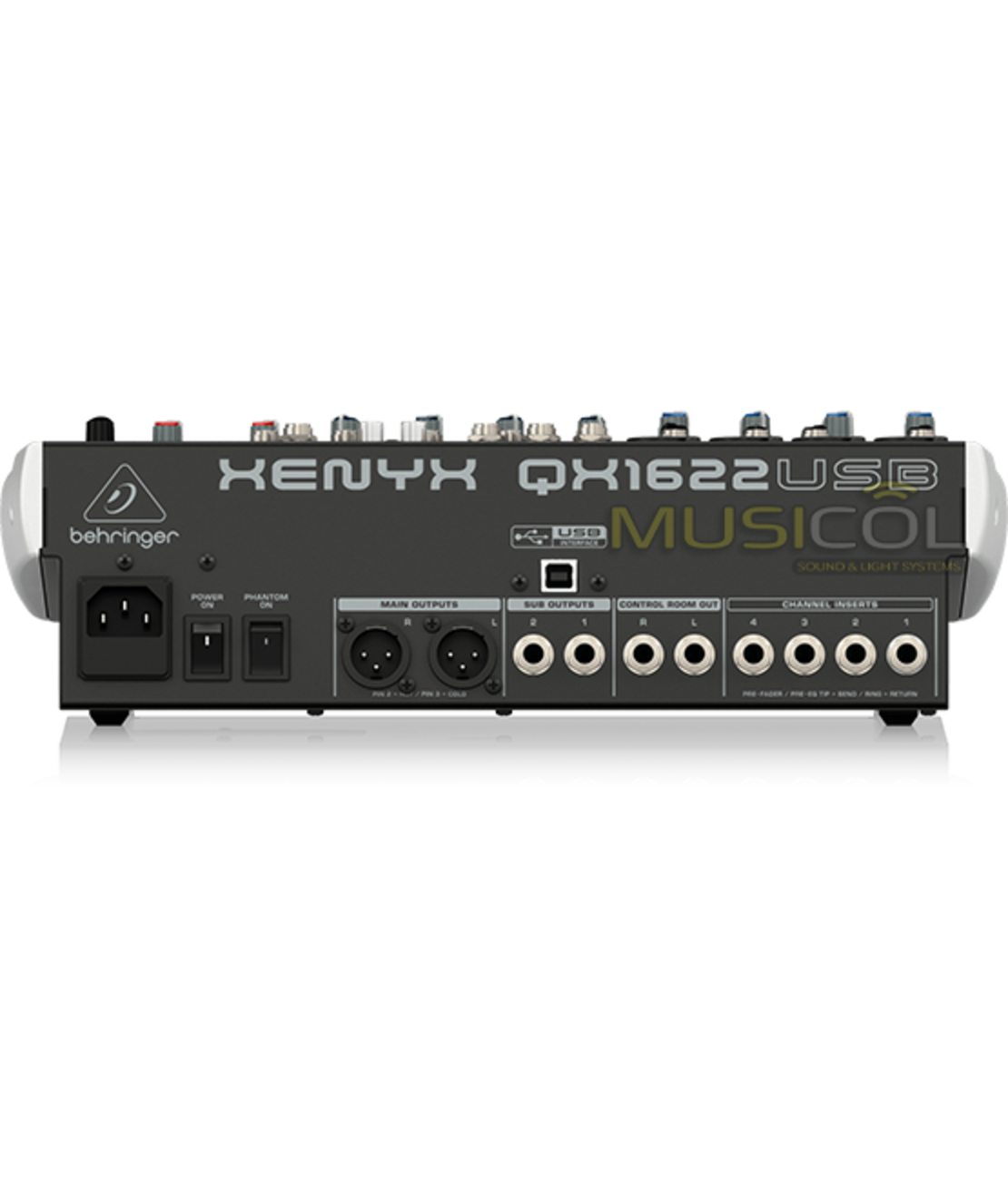 מיקסר 12 כניסות כרטיס קול ואפקט לשירה QX1622USB