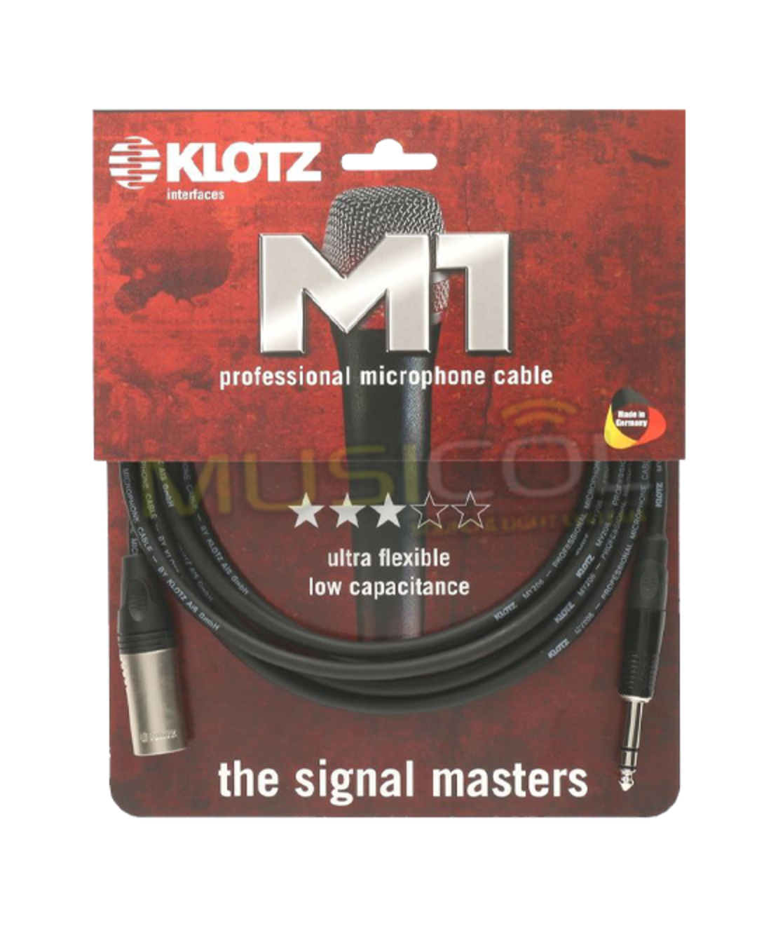 כבל XLR - PL באורך 3 מ' KLOTZ M1MS1K0300